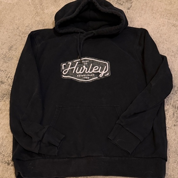 Hurley Other - (158)Hurley Men's Black Hoodie with White Logo